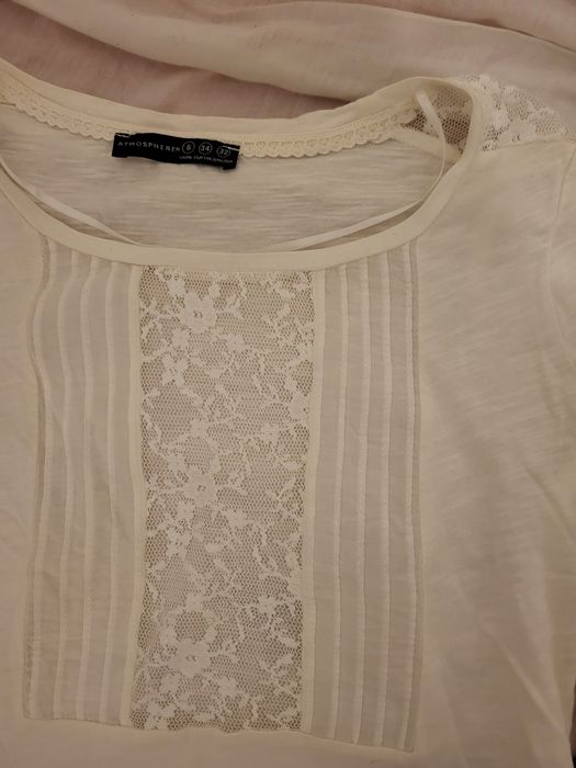 Tshirt branca rendada | Primark
