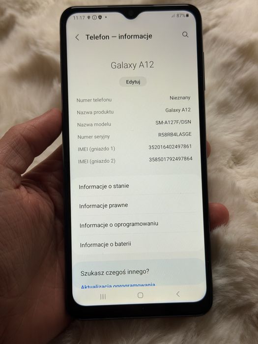 Samsung Galaxy A12 Niebieski, 100% sprawny, bez blokad