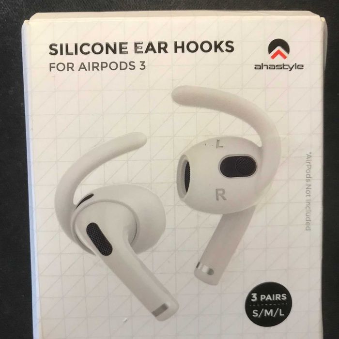 Силиконовые мягкие амбушюры для  AirPods 3 - три пары S+M+L и чехол