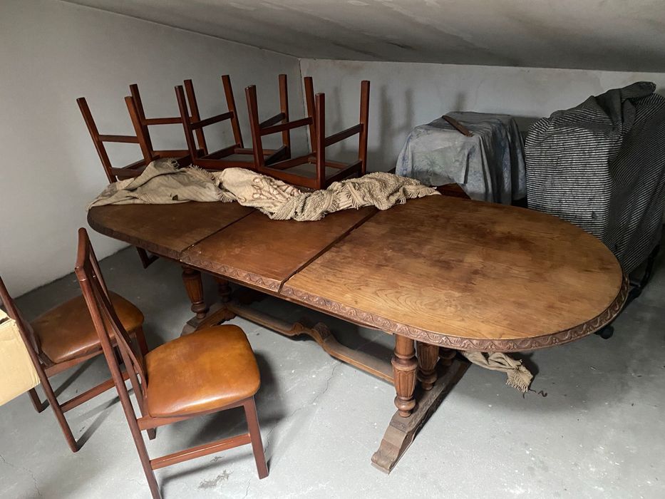 Conjunto mesa em carvalho