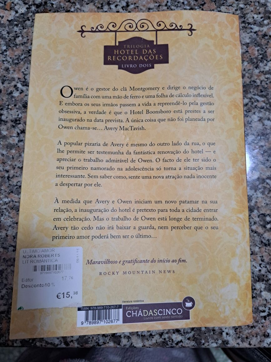 Livro de Nora Roberts - último amor