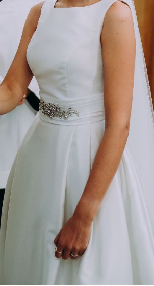 Suknia ślubna śmietanowa biel