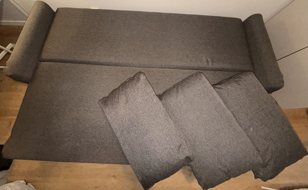 IKEA GRIMHULT Rozkładana sofa 3-osobowa szary uzywana 6 razy
