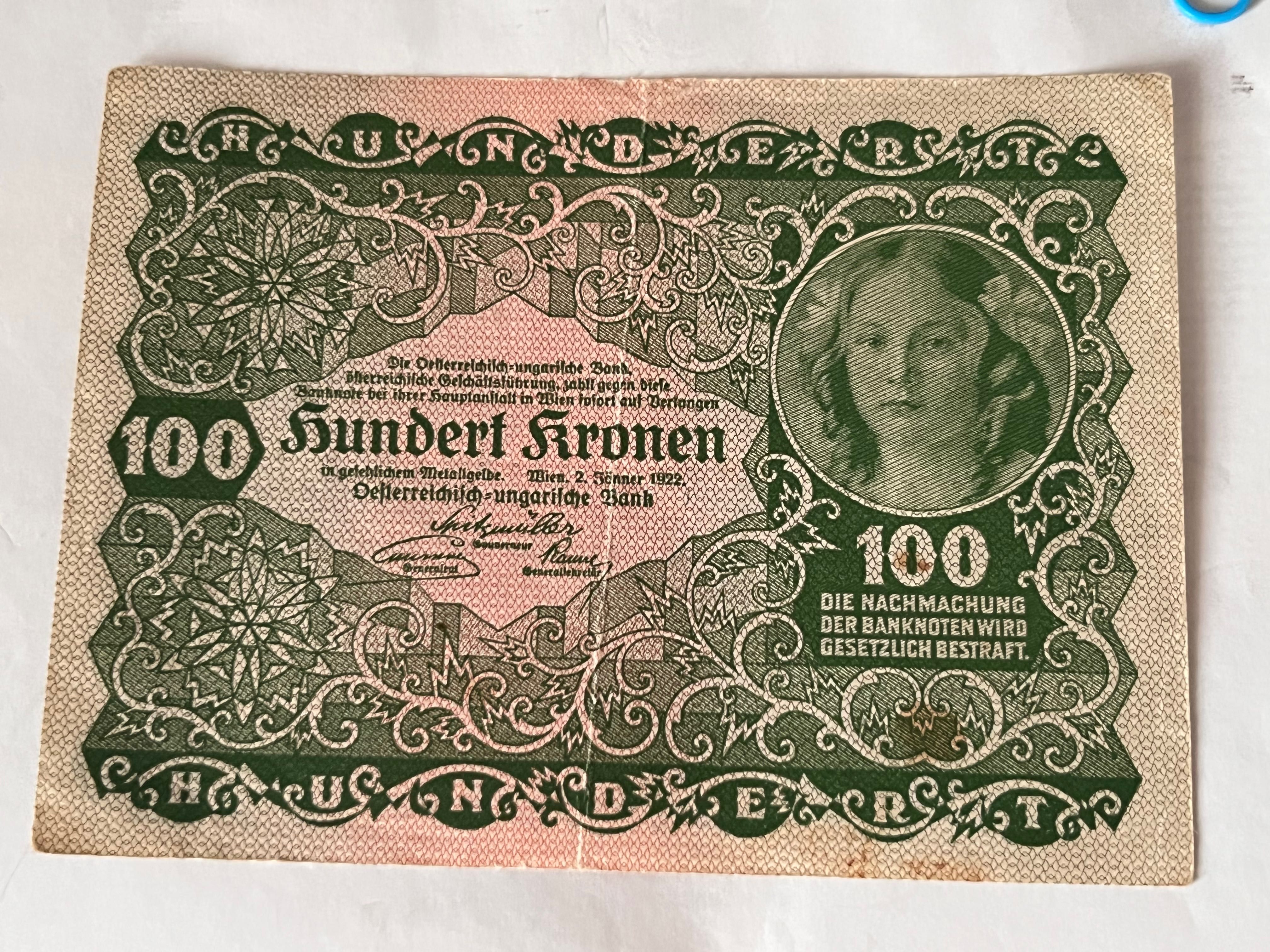 100 крон 1922 року