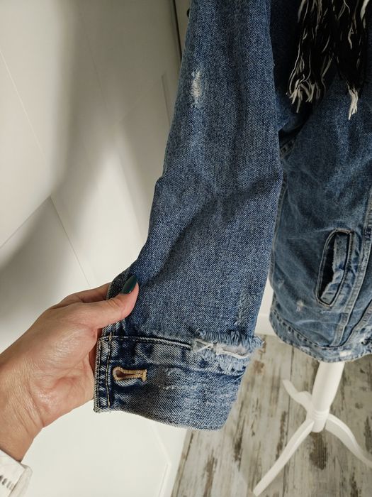 Nowa kurtka jeansowa Zara na baranku Aztecka XS-S