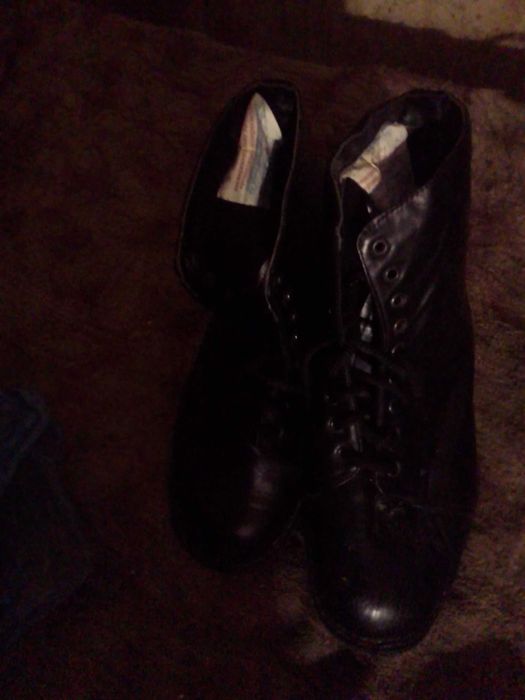Ортопедичнские кожание ботинки на шнурках 27,5