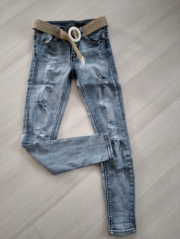 Spodnie jeans damskie 34