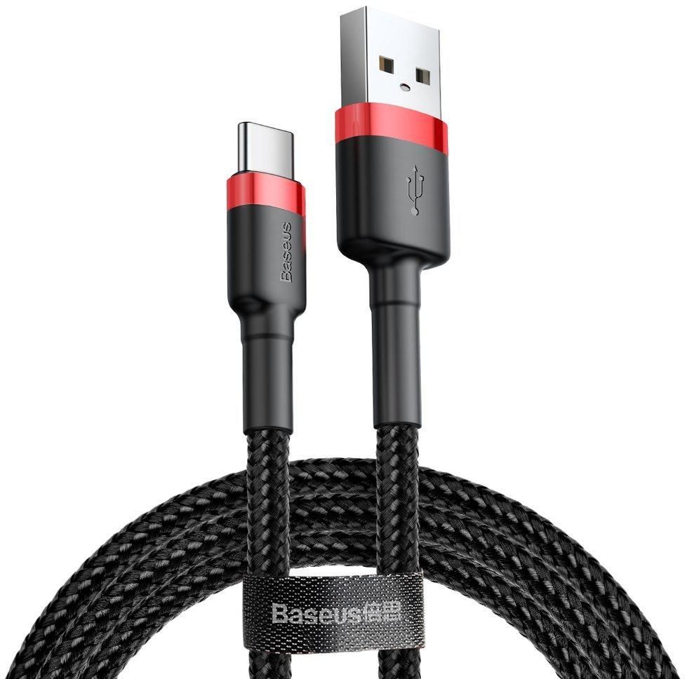 KABEL USB-A -> USB-C Baseus Cafule CATKLF-U91 300cm 2A QC 3.0 CZARNO