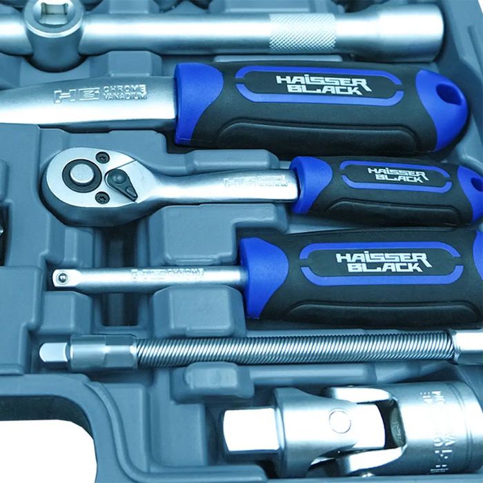 Набір інструментів професійний 1/4" і 3/8" і 1/2" 151 од.Haisser BLACK