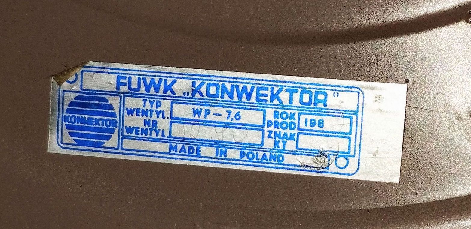 Wentylator promieniowy Konwektor WP-7,6