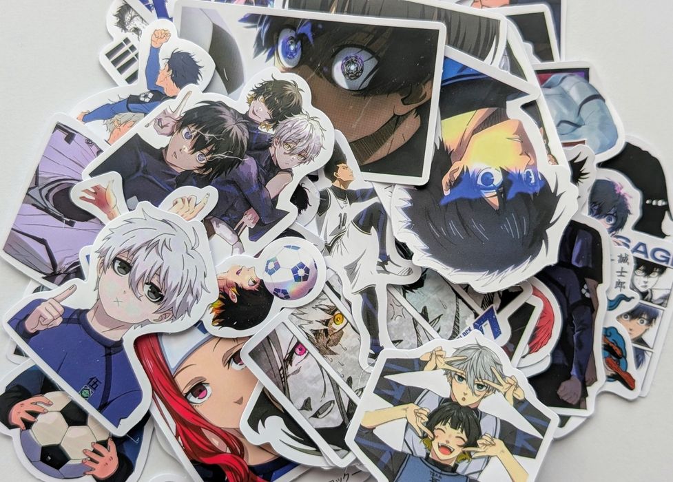 Набор наклеек Блю Лок стикеры blue lock футбольные аниме наклейки
