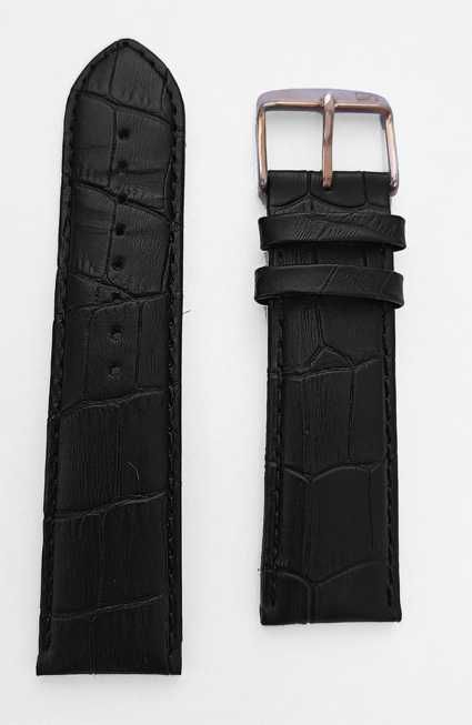 Czarny pasek do zegarka Adriatica 28 mm.