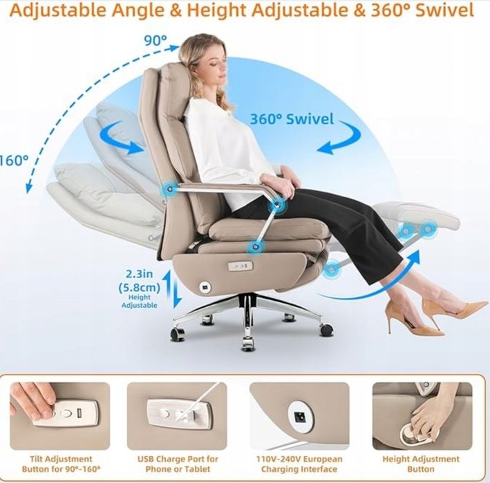 Elektryczny fotel biurowy