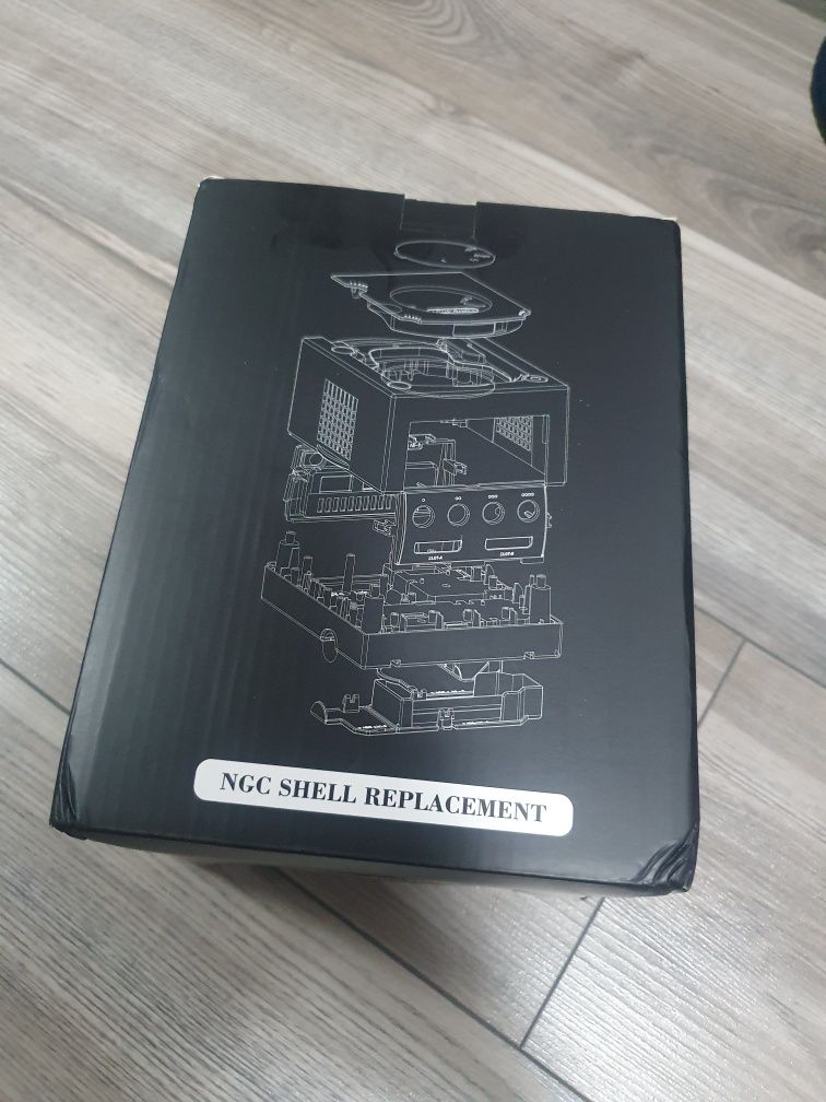 Nintendo Gamecube obudowa przeźroczysty fioletow bitfunxy