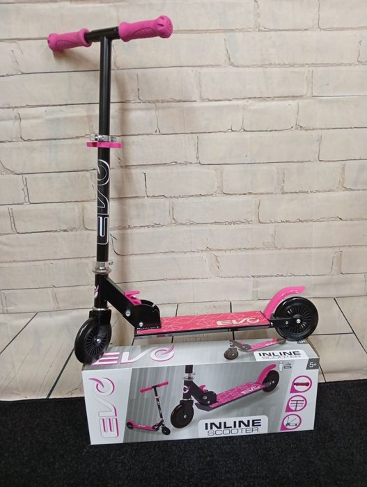 Hulajnoga EVO inline scooter różowa do 50 kg