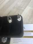 Kolczyki 925 jeden karat lab diament Moissanite