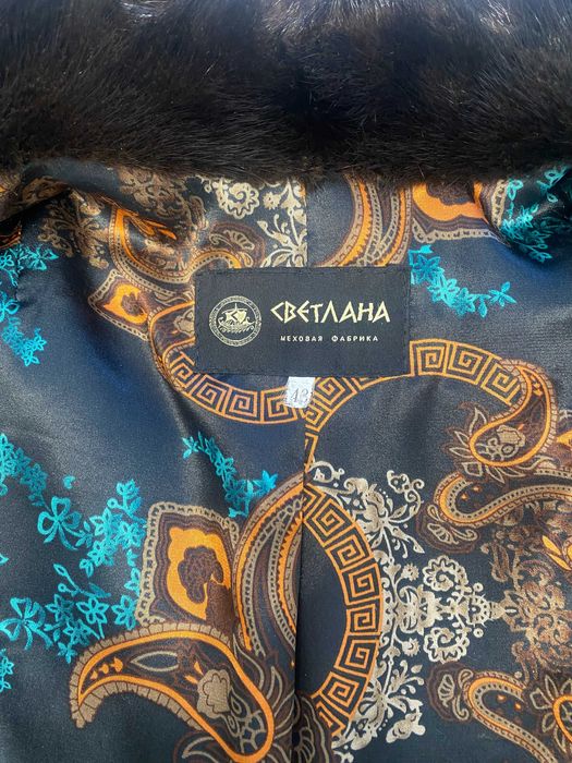 Норкова шубка - кожушок шоколадного кольору