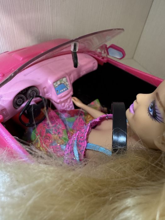Рожевий кабріолет  з барбі Mattel