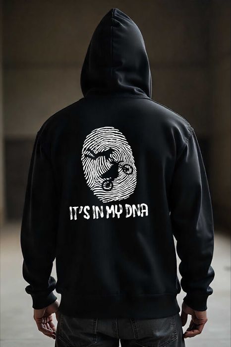 Męska Czarna Bluza M Motocyklista DNA