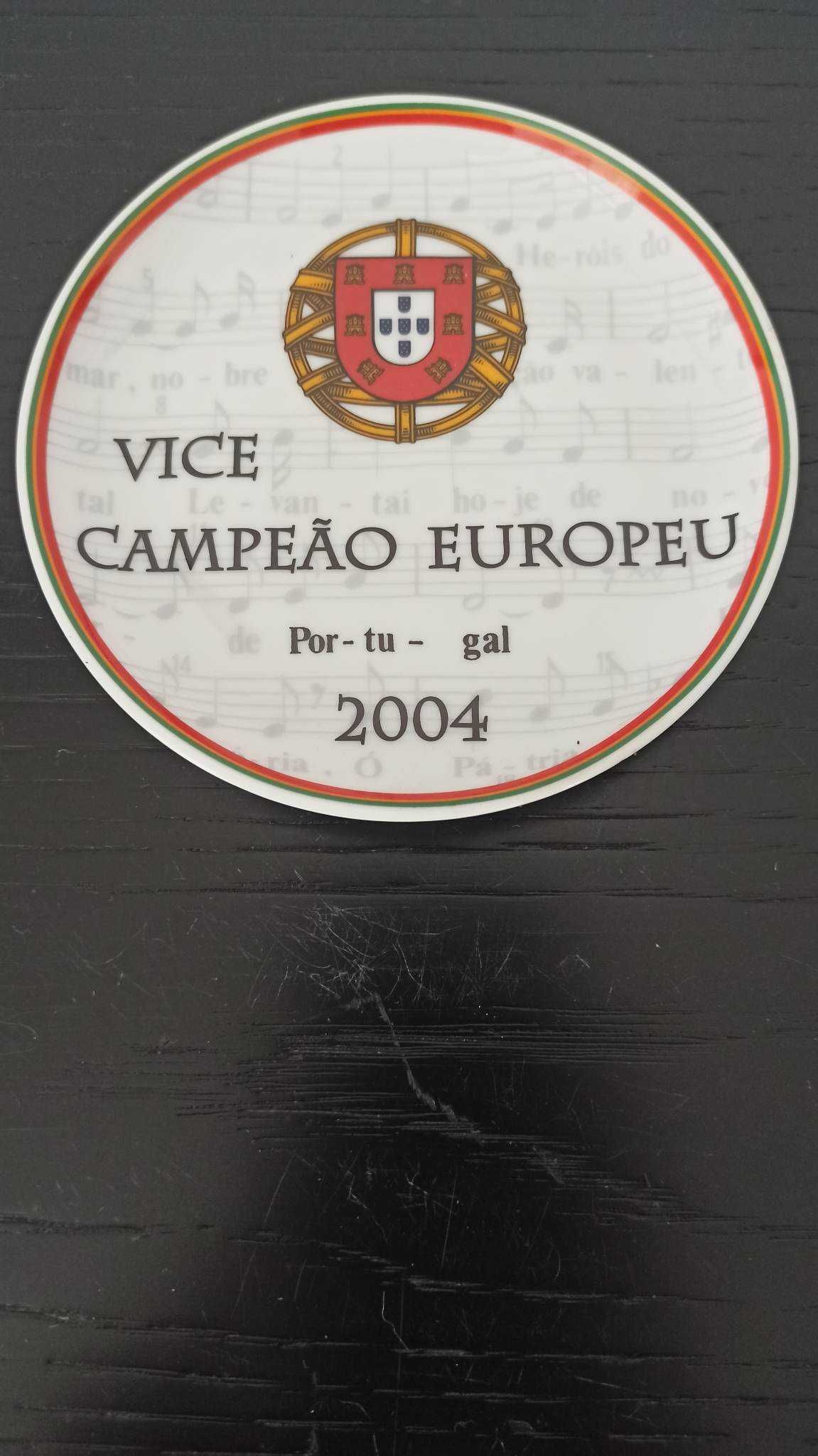 Prato Comemorativo Vice Campeão Europeu 2004 (Vista Alegre)