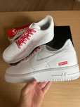 AF1\Powietrze*airDamskieNikeForce1SupremeWhite UnisexTrampki Rozm.43