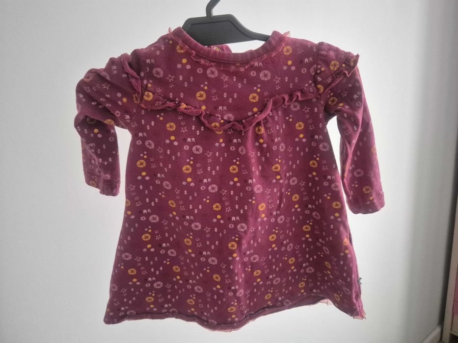 Ciepłe ubranka na zimę dla dziewczynki 74 zestaw