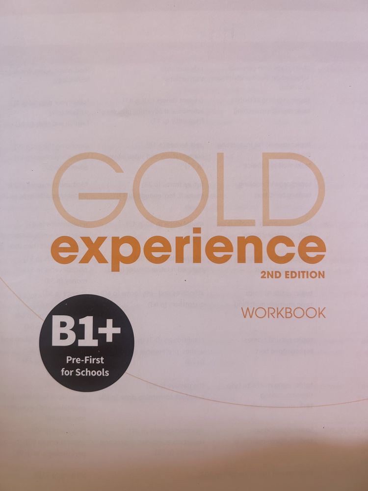 GOLD experience workbook B1+ 2nd edition
