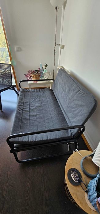 Combo sala: Sofá cama + poltrona + 3 cadeiras