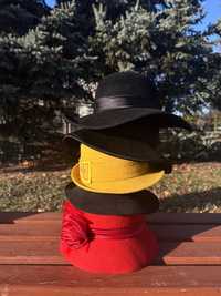 Жовтий фетровий капелюх
