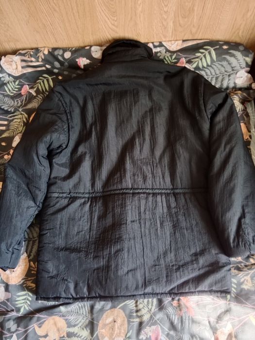 Męska kurtka zimowa ocieplana czarna L