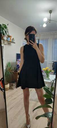 Czarna sukienka mini XS (34)
