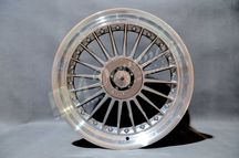 Felgi DMC03 17" 8J ET20 4x100/5x100 Grey Machine Lip + Chrome Rivet