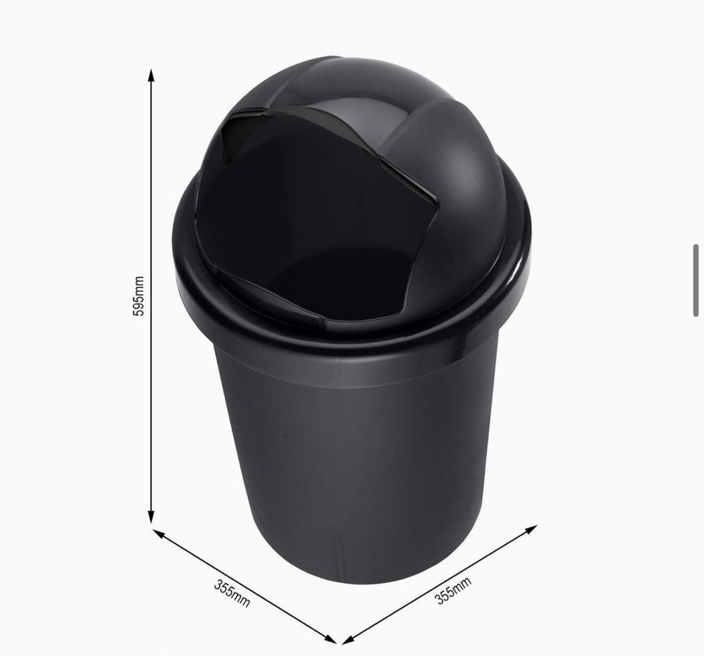 Rotho Roll Bob okrągły kosz na śmieci 30 l z pokrywką