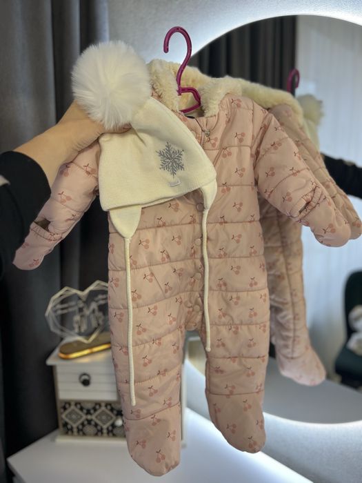 Зимовий комбінезон для дівчинки + шапочка,
