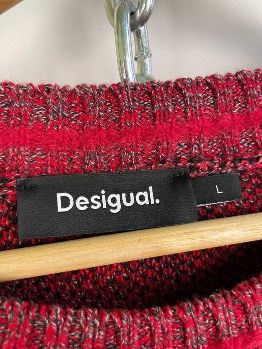 Жіночий оверсайз светр пуловер desigual red multi pullover