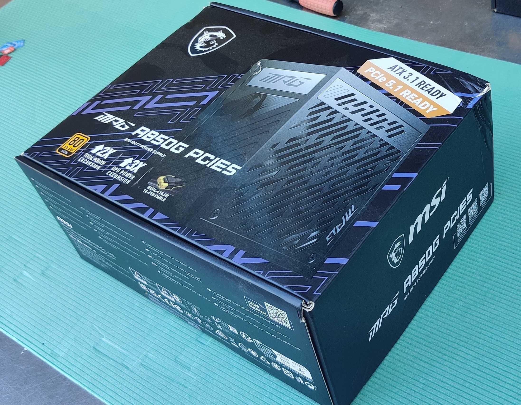 Блок живлення MSI MPG A850G PCIE5 80+ GOLD, для відео карт 40x и 50x