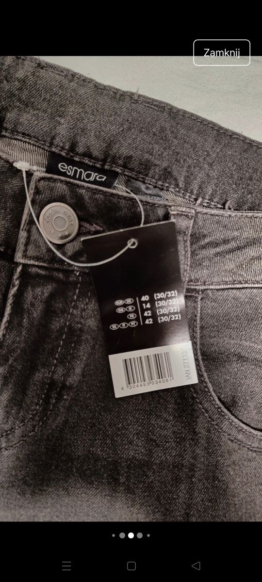 Nowe jeansy stretch 40 Esmara Lidl