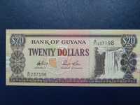 Gujana - Banknot 20 Dollars z 1996 roku.