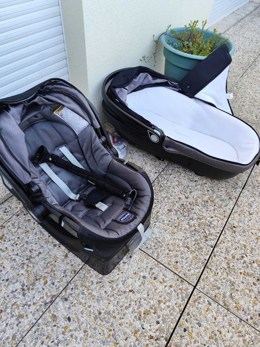 Carrinho bébé + coque + berço Chicco