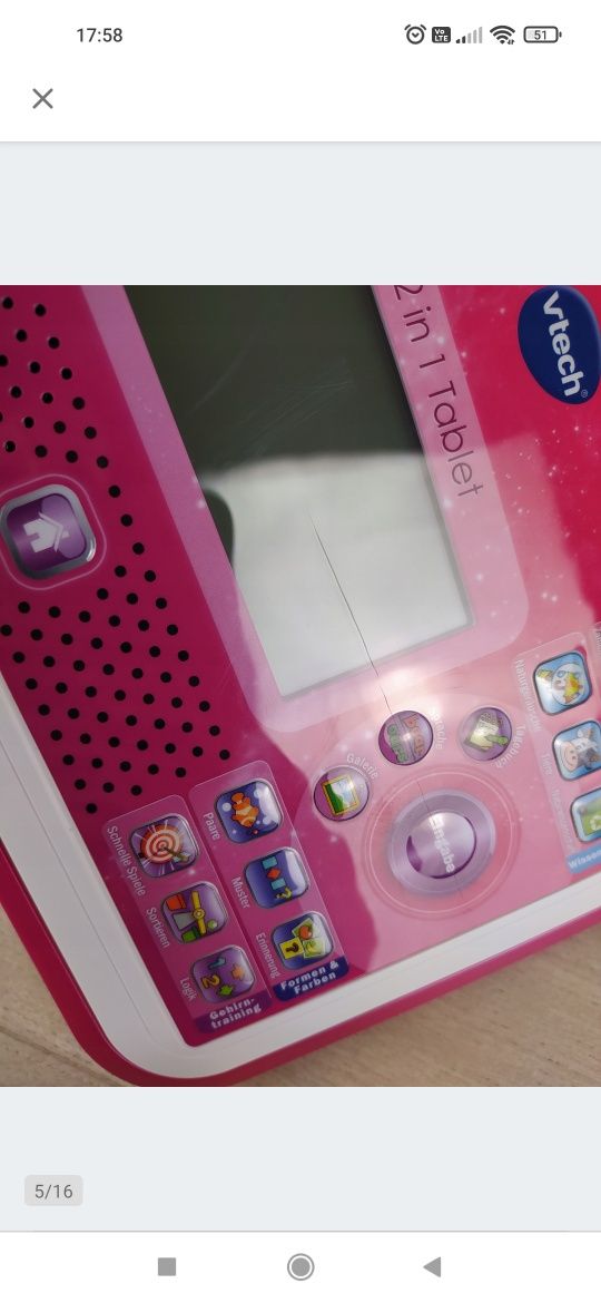 Vtech 2-w-1 Komputer Tablet dziecięcy JĘZYK NIEMIECKI

Z wyst