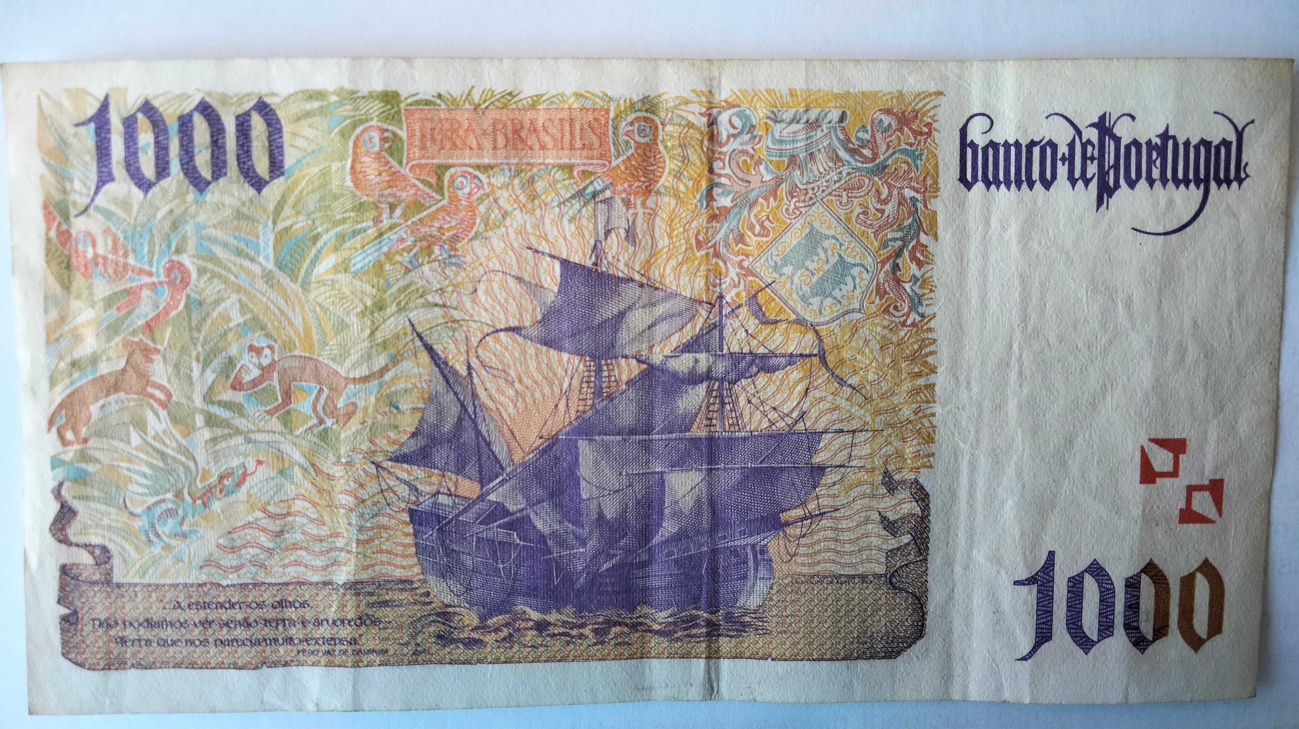 4 Notas da República Portuguesa de 1.000 Escudos  « Banco  Portugal »
