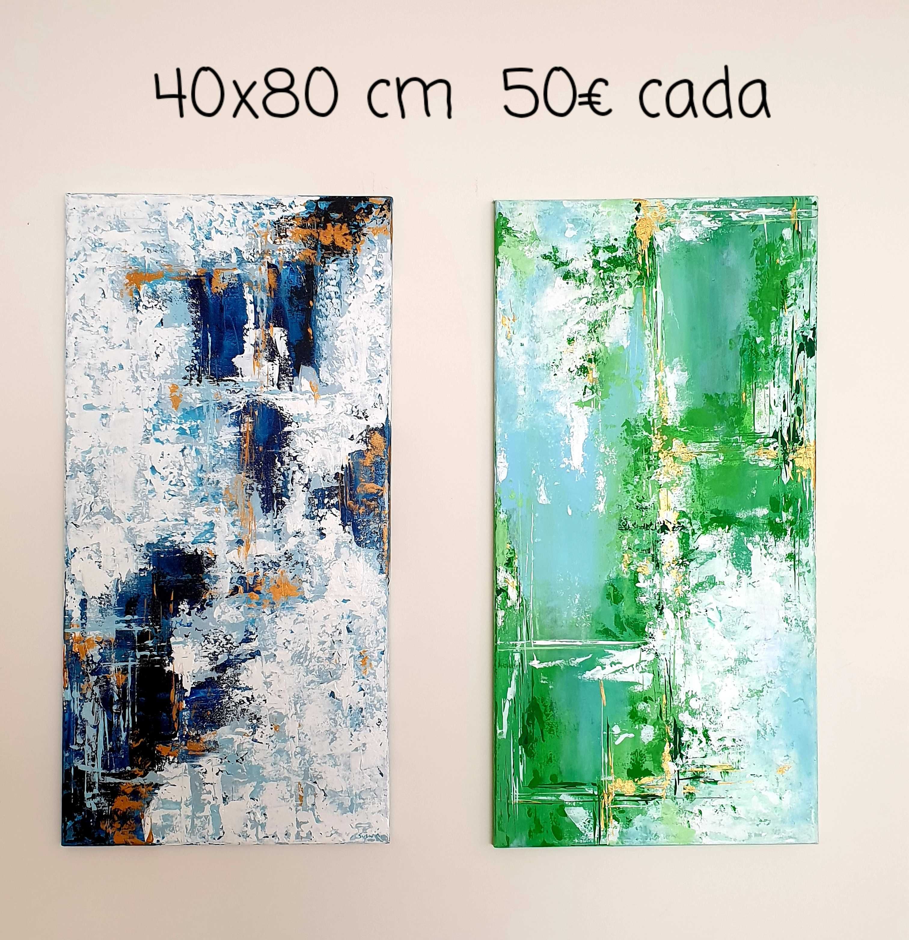 Quadro abstrato 80 x 40 cm