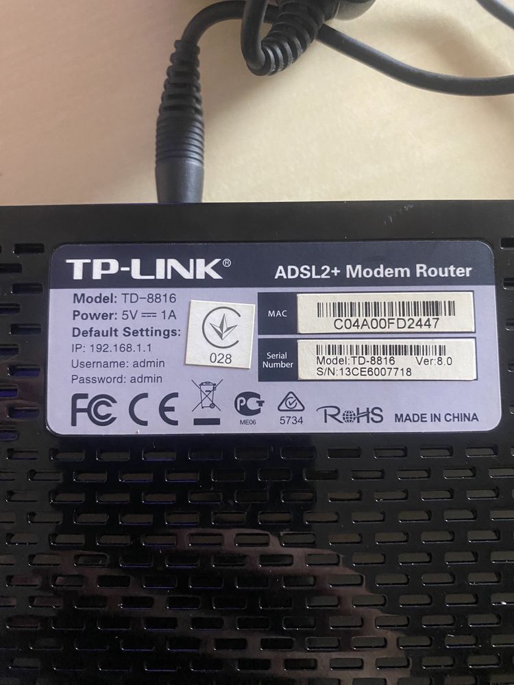 ADSL модем Tp-Link Td-8816