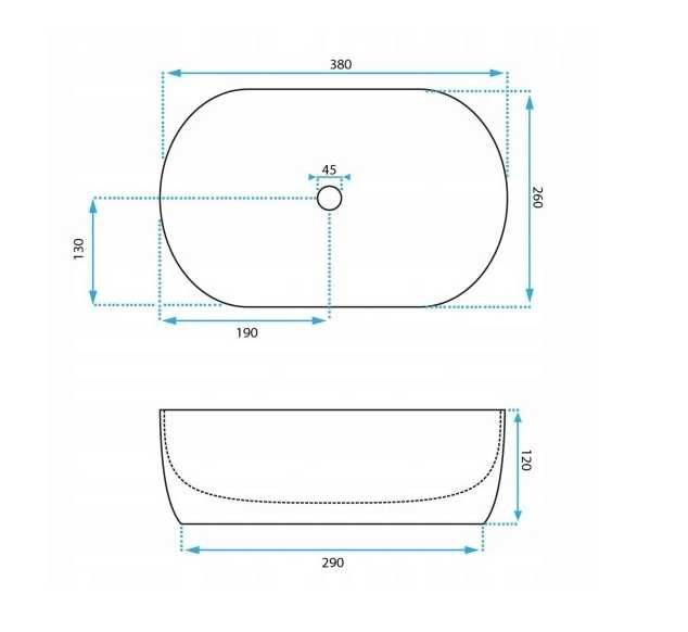 Umywalka nablatowa Rea