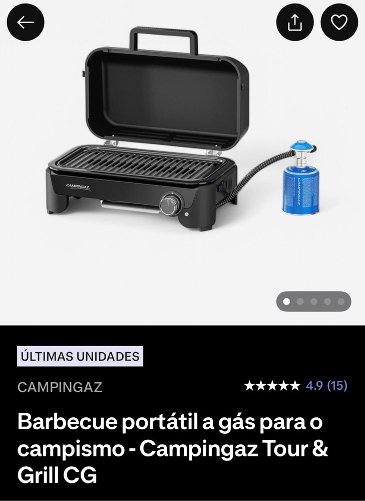 Grelhador portatil a gas