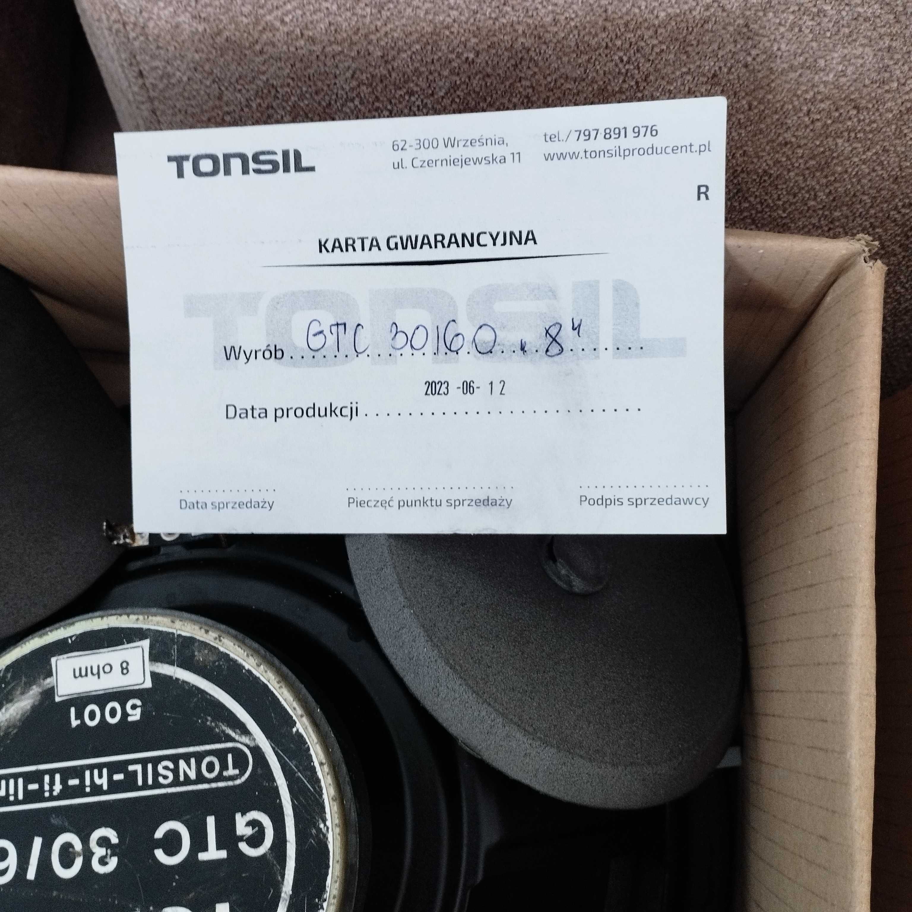 Głośniki Tonsil GDN 30/ 60 Altus 140 lub kosze