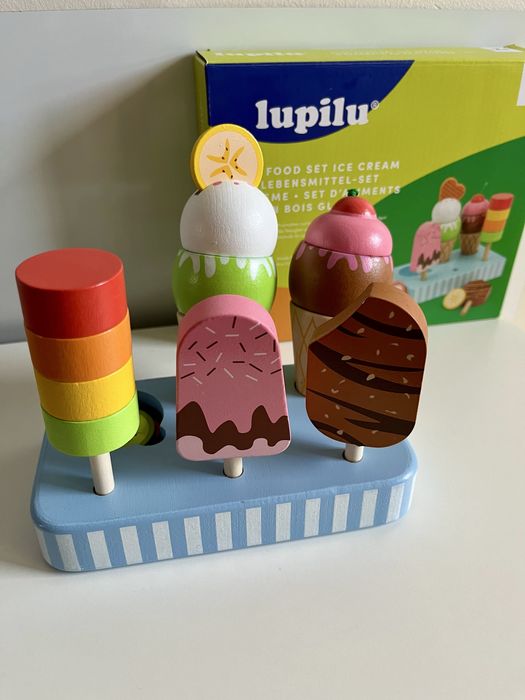 НОВИНКА! Деревʼяний набір піца,торт,морозиво lupilu