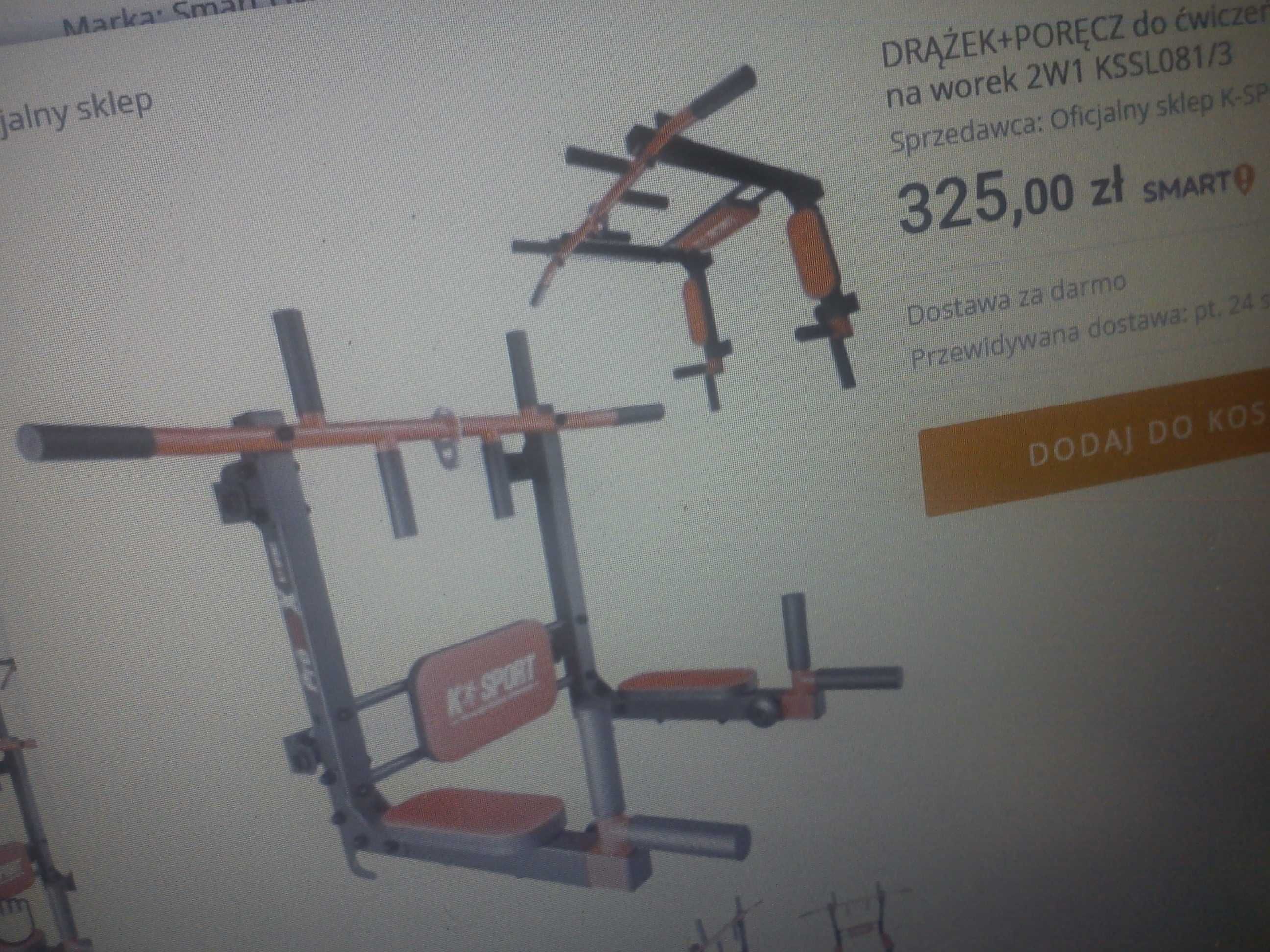 drazek do podciagania kalistenika ławeczka poręcze do dipów