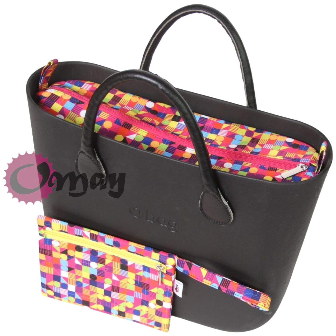 organizer OBAG STANDARD +KOSMETYCZKA piksele 2 kieszenie wkład OMAY