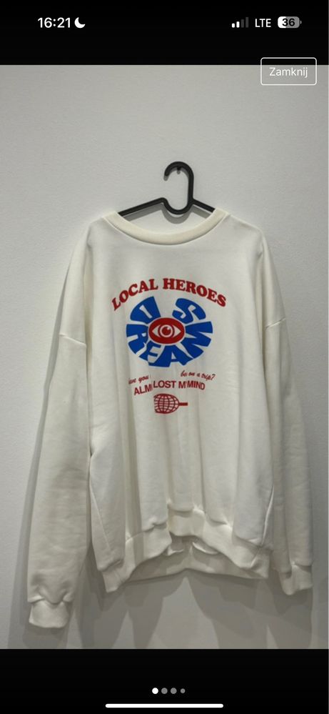 Bluza local heroes crewneck biały